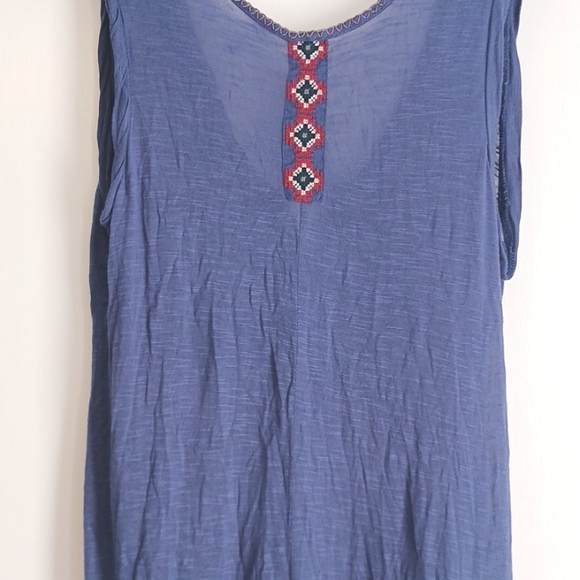 Free People Embroidered Hi-Lo Mini Dress in Size Small - Picture 5 of 8